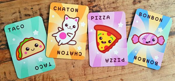cartes du jeu taco chaton pizza