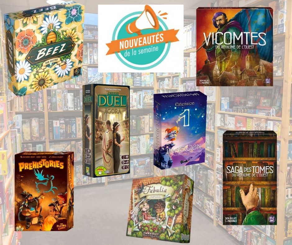 Nouveaux jeux de société arrivés chez Sajou à la date du 3 décembre 2020.