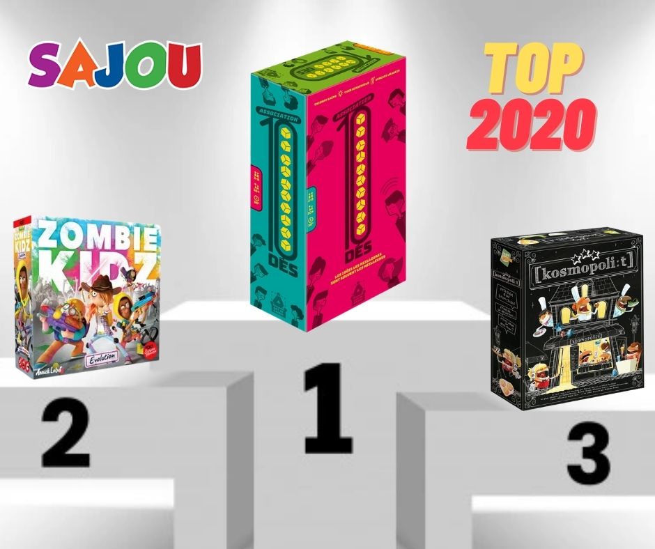 Les meilleures ventes de jeux de société chez Sajou en 2020