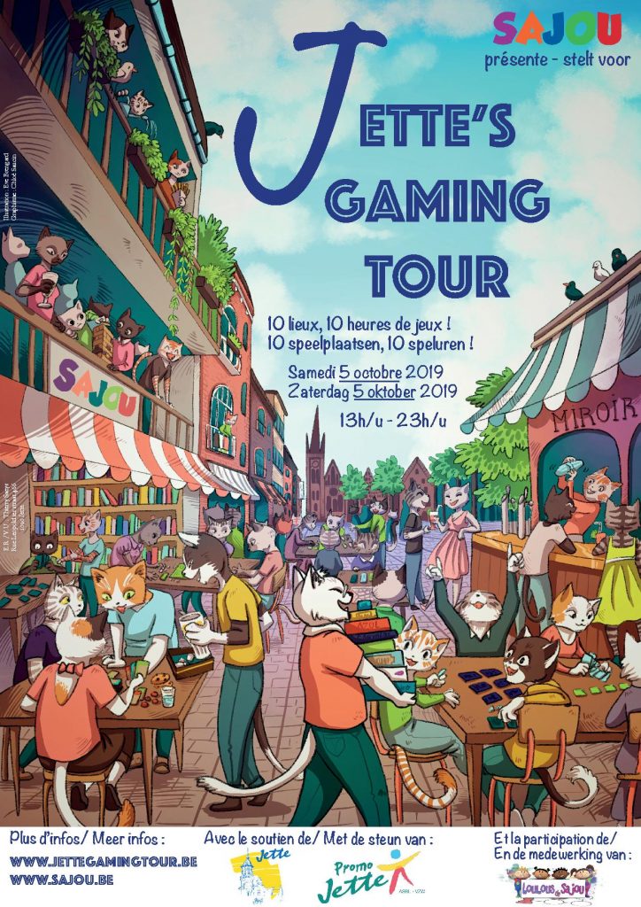 Affiche du Jette's Gaming Tour 2019 par Eve Brengard
