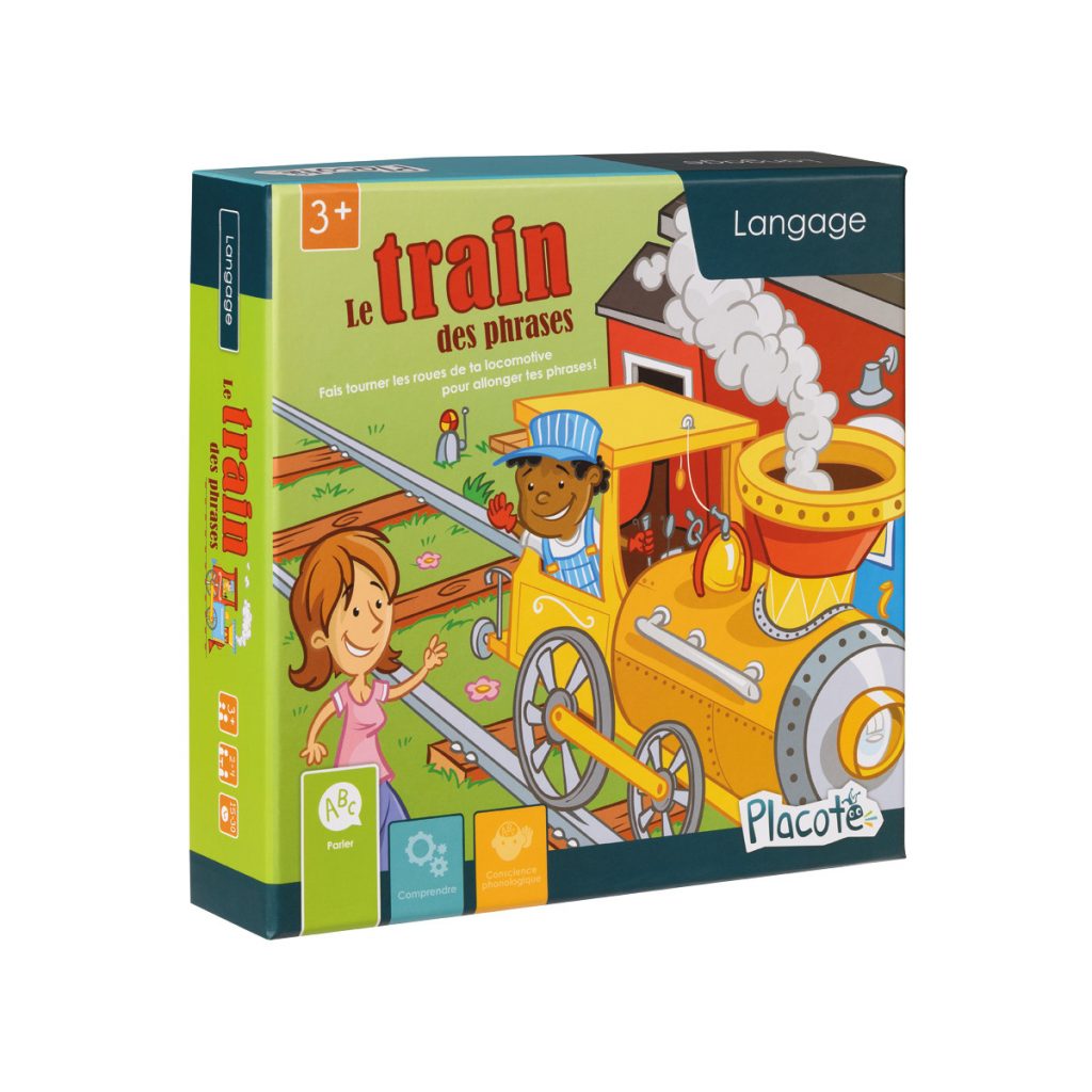 Le jeu Le train des phrases édité par Placote et distribué en Belgique par Géronimo