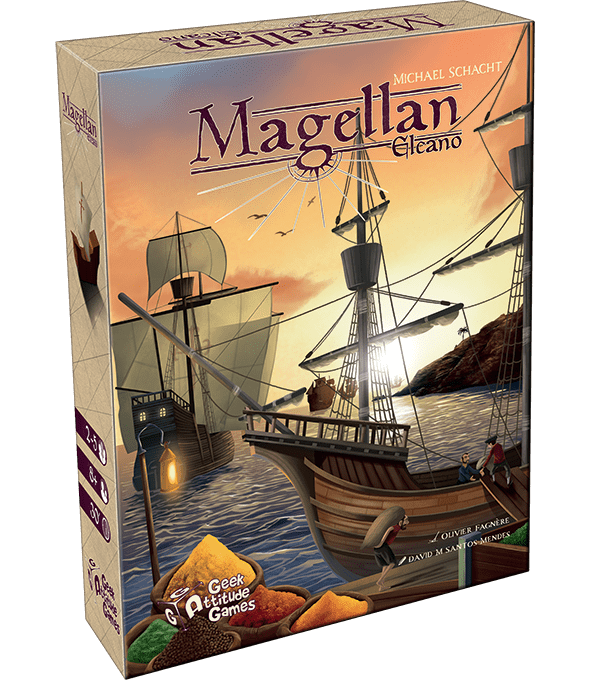 Megellan Elcano, un jeu de cartes édité par Geek Attitude Games.