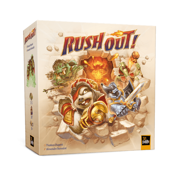 Le jeu Rush Out édité par Sit Down et distribué en Belgique par Géronimo