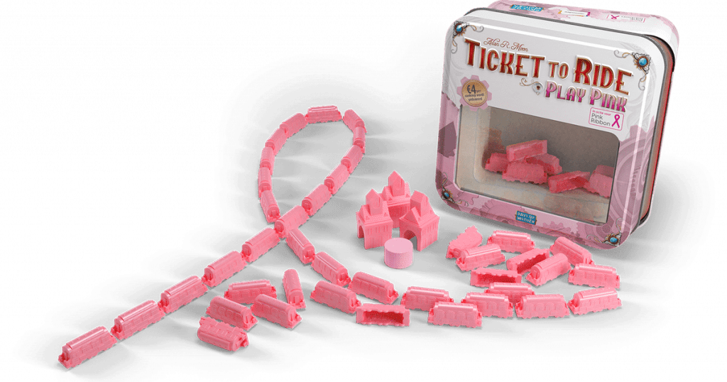 Ticket to ride wagons roses, une série spéciale venue au bénéfice de l'association Pink Ribbon