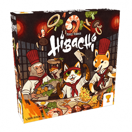 Le jeu de société Hibachi édité par Grail Games est dispo chez Sajou à Bruxelles