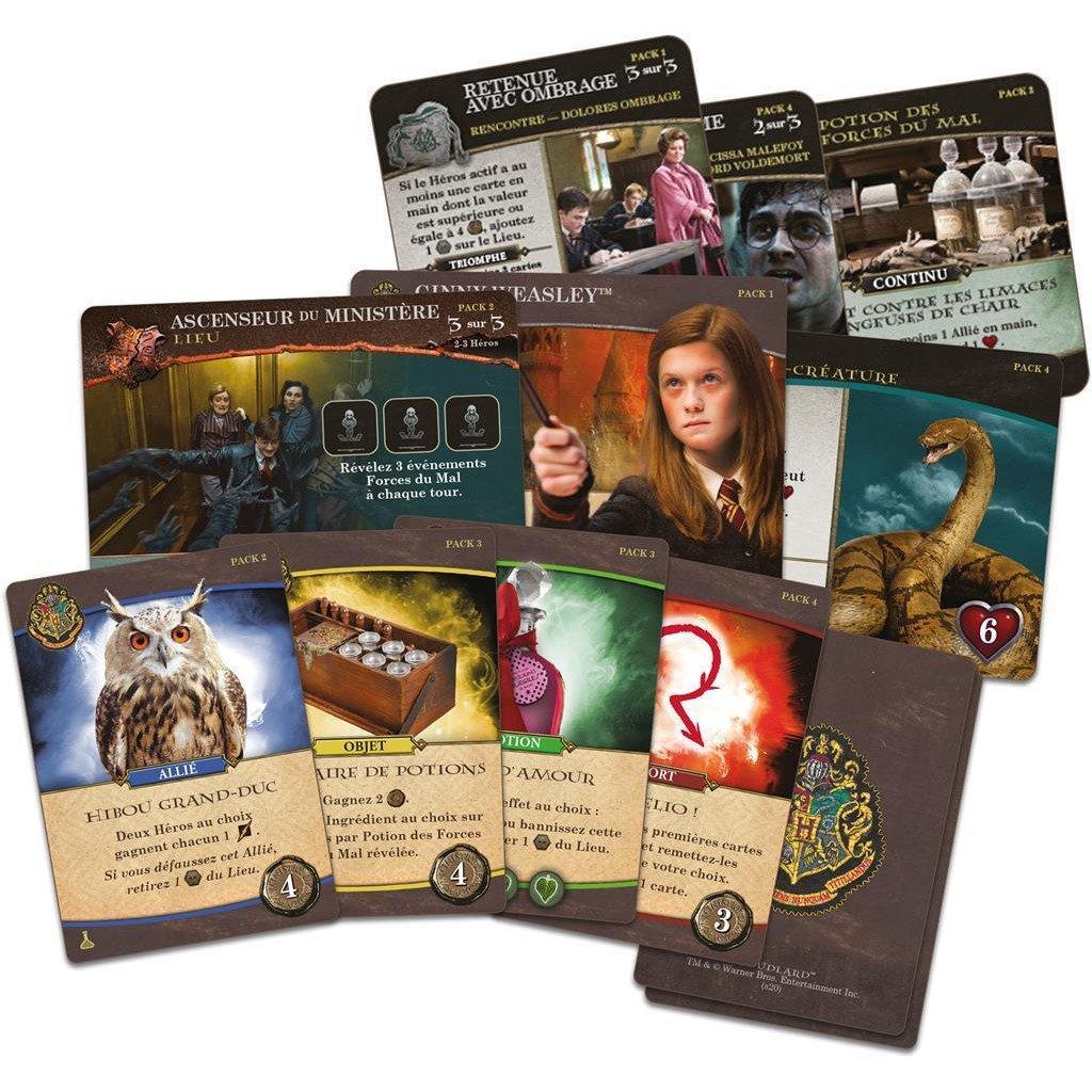 Cartes du jeu Harry Potter Bataille à Poudlard Extension Sortileges et Potions