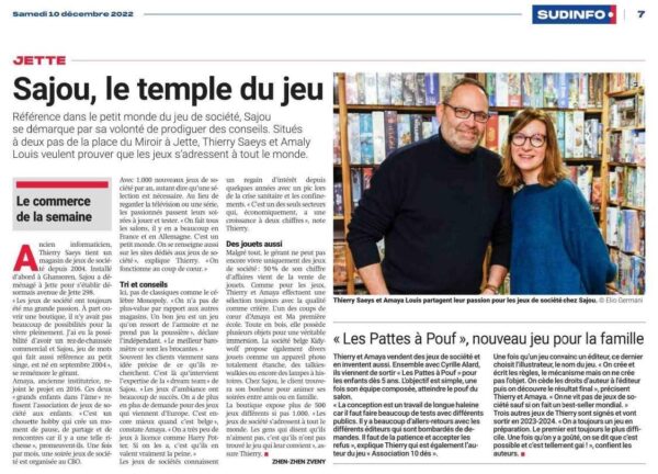 Article au sujet de Sajou paru dans le journal La Capitale