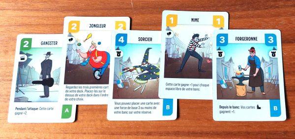 exemples de cartes du jeu challengers