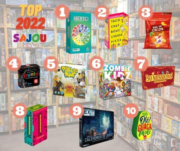 top 10 des meilleures ventes en jeux de société chez sajou en 2022