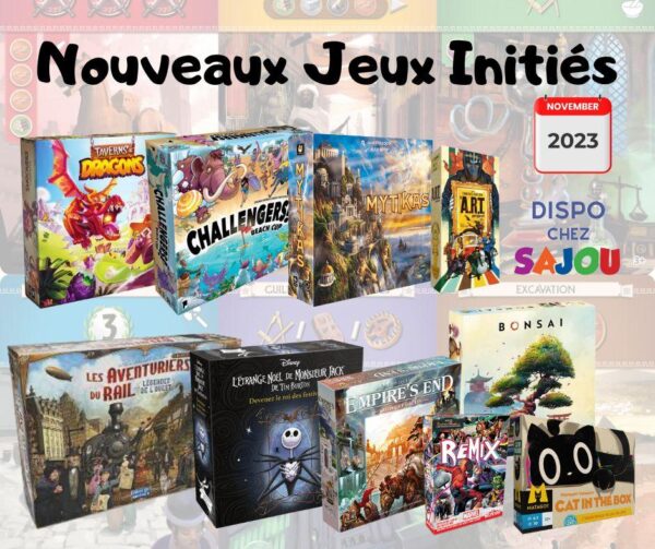 nouveaux jeux de société initiés novembre 2023