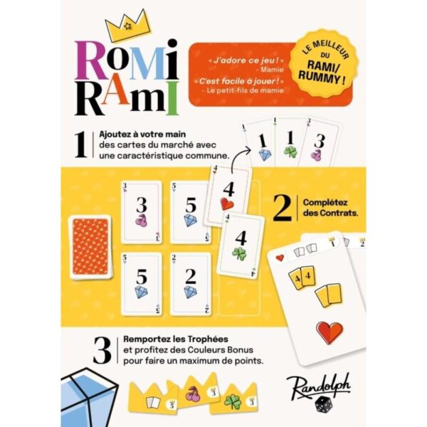 dos de boite du jeu Romi Rami 