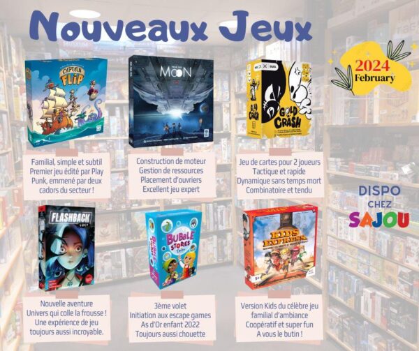 Nouveaux jeux de société de fin février 2024