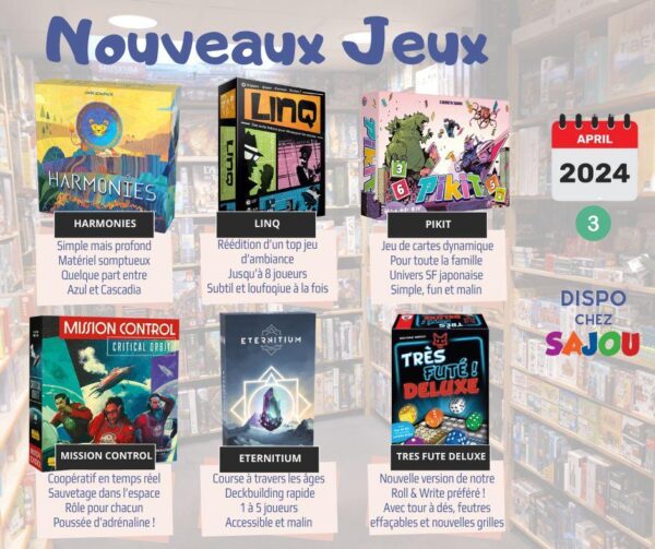 nouveaux jeux de société d'avril 2024 - 3eme partie