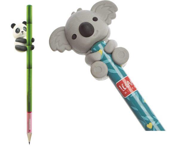 les adorables crayons Legami avec une gomme koala ou panda