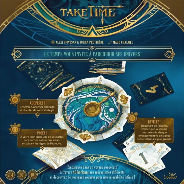 Take Time jeu libellud dos de la boite